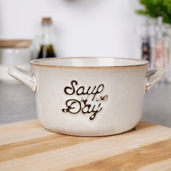 Miska Bulionówka Miseczka na Zupę Gulasz Płatki z Uszami Uchwytami 600 ml zdjęcie 3