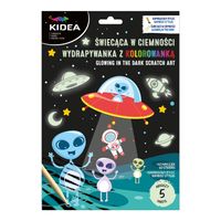 świecąca w ciemności wydrapywanka z kol.kosmos