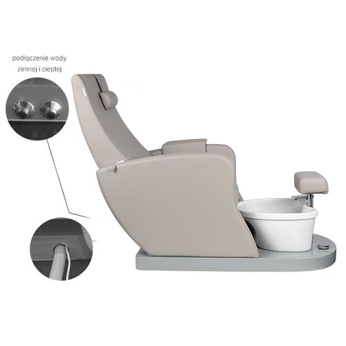 Fotel spa do pedicure azzurro 016B szary na Arena.pl