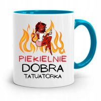 Dla Tatuażystki Tatuażysty Kubek Błękitny Prezent Z Nadrukiem Ze Zdjęciem
