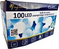 LAMPKI CHOINKOWE KULKI 100 LED 8 FUNKCJI WEW/ZEW