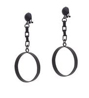 kolczyki koła na łańcuszku