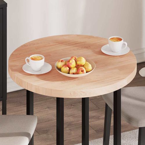 Blat stołu Inny Jasnobrązowy Ø 70 x 4 cm Solidne drewno dębowe na Arena.pl