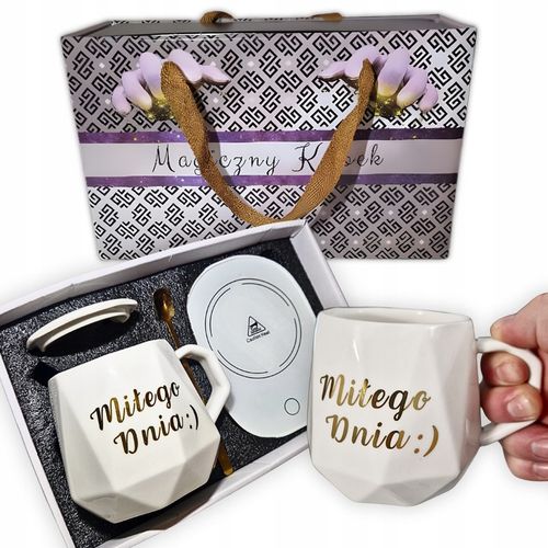 PODGRZEWACZ Kubek Ceramiczny CZAJNIK ZESTAW DO KAWY HERBATY MIŁEGO na Arena.pl
