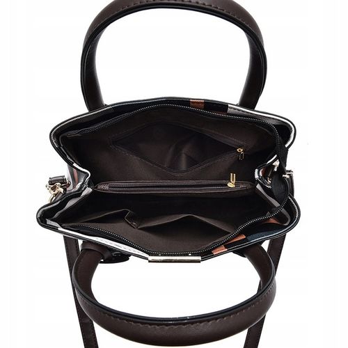 TOREBKA DAMSKA W KRATKĘ MIEJSKA TORBA STYLOWA ELEGANCKA na Arena.pl