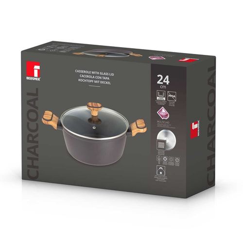 garnek multiclad 24cm z pokrywą bergner bg-56037 charcoal na Arena.pl