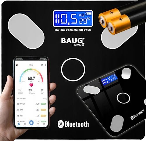 WAGA ŁAZIENKOWA ELEKTRONICZNA ANALITYCZNA POMIAR TŁUSZCZU WODY BMI 180 na Arena.pl