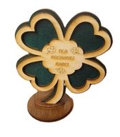 koniczynka na drewnianej podstawce Dla Kochanej Babci, 10 x 8 cm