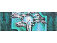 30 90CM OBRAZ 3 ELEM DRZEWO O PÓŁNOCY ŚCIENNY PŁOTNO DRUK