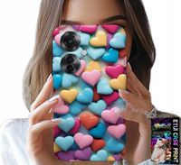 ETUI DO OPPO RENO11 F 5G - KOLOROWE SERCA MOŻLIWOŚĆ PERSONALIZACJI
