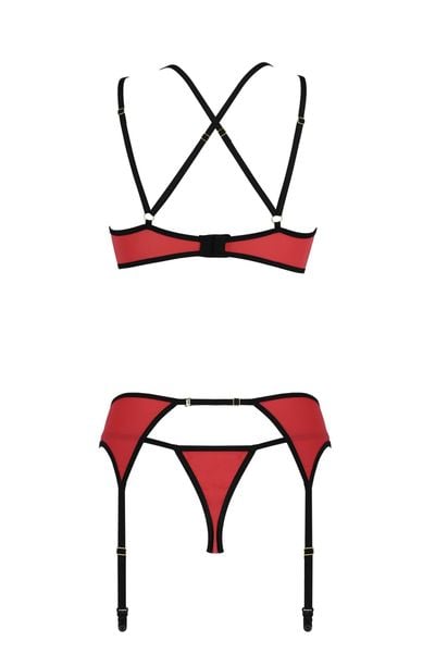 Bielizna-Magnolia Set Red S/M zdjęcie 4