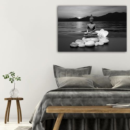 Obraz na płótnie - Canvas, Budda na kamieniach 60x40 na Arena.pl