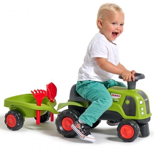 FALK Jeździk Claas 470 Arion Zielony z Przyczepką + Zestaw do piasku na Arena.pl