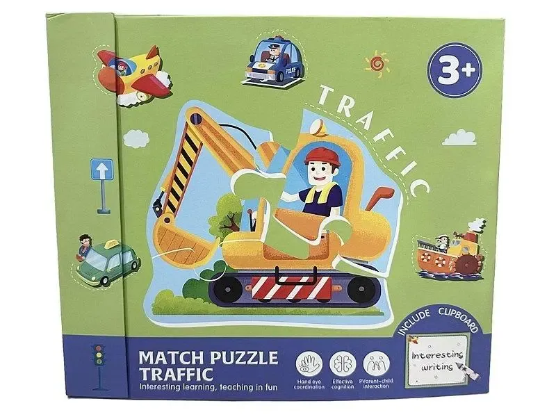 Puzzle i tablica suchościeralna z długopisem zdjęcie 1