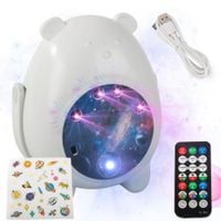 Projektor niedźwiadek lampka nocna rzutnik laserowy LED pilot uniwersalny