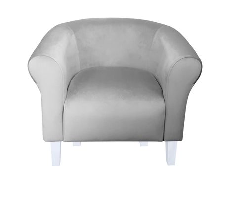 Fotel Milo nogi białe szary MG17 na Arena.pl