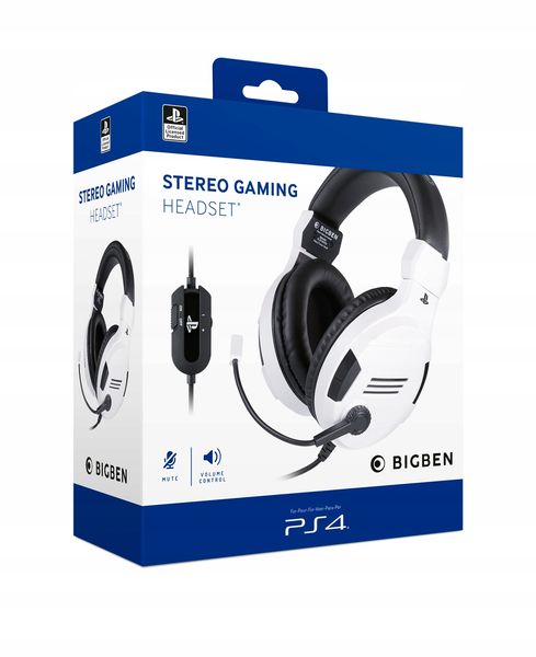Headset BigBen Stereo Gaming PS4 biały zdjęcie 6