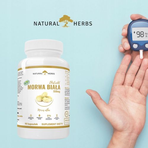 Morwa Biała Ekstrakt 550mg 10:1 Niski cukier 90kap na Arena.pl