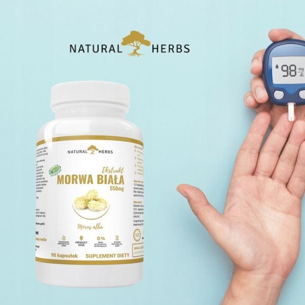 Morwa Biała Ekstrakt 550mg 10:1 Niski cukier 90kap zdjęcie 3