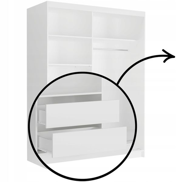 Szafa przesuwna Rivano I 150 cm z lustrem zdjęcie 5