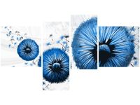 100 55CM OBRAZ 4 ELEM NIEBIESKIE DMUCHAWCE PŁÓTNO DRUK