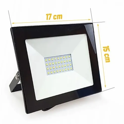 Halogen LED 30W lampa naświetlacz zewnętrzny zimny 6000K 2420LM reflektor na Arena.pl