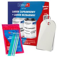 lakier zaprawka + bezbarwny + patyczki zaprawkowe skoda lf9e white candy