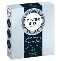 mister size prezerwatywy 47 mm 3 sztuki - dopasowany komfort