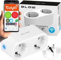 GNIAZDKO PODWÓJNE WiFi INTELIGENTNE SMART TUYA WATOMIERZ PROGRAMATOR 16A