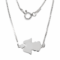 SREBRNY NASZYJNIK GWIAZD ANIOŁEK CELEBRYTKA PRÓBA SREBRA 925 GRAWER GRATIS