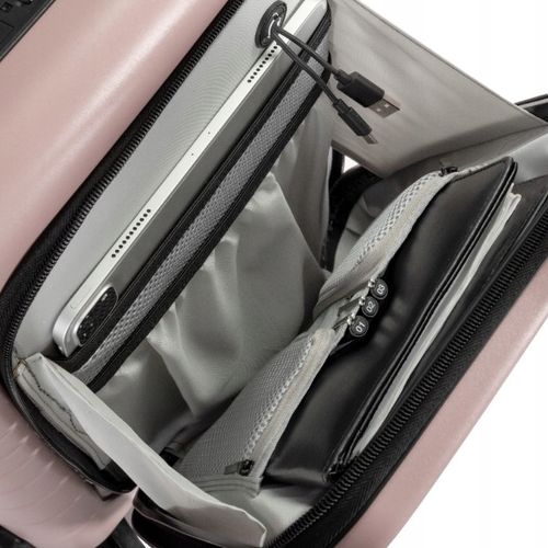 ETERNITIVE Walizka kabinowa, Port USB-C USB-A, Koła 360°, Poliwęglan & ABS na Arena.pl