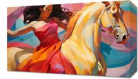 Obraz 50x30cm Taniec na Wietrznym Koniu