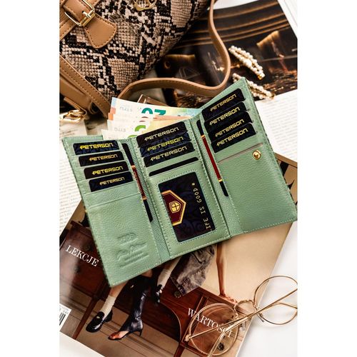 portfel damski na karty i bilon z modnym wzorem - peterson na Arena.pl