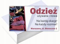 Wizytówki firmowe 200 szt RÓŻNE WZORY do wyboru ODZIEŻ UŻYWANA