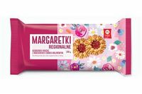 NYSKIE CIASTKA HERBATNIKI MARGARETKI Z NADZIENIEM MALINOWYM 180G