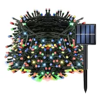 Lampki Solarne Choinkowe Świąteczne Ogrodowe Zewnętrzne 100 Led 10 m RGB