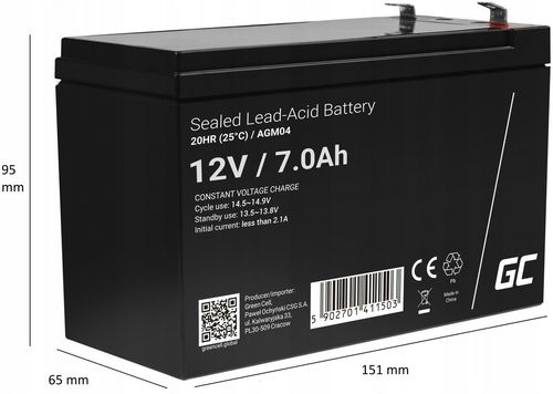 Green Cell Akumulator 12V/7Ah (AGM04) na Arena.pl