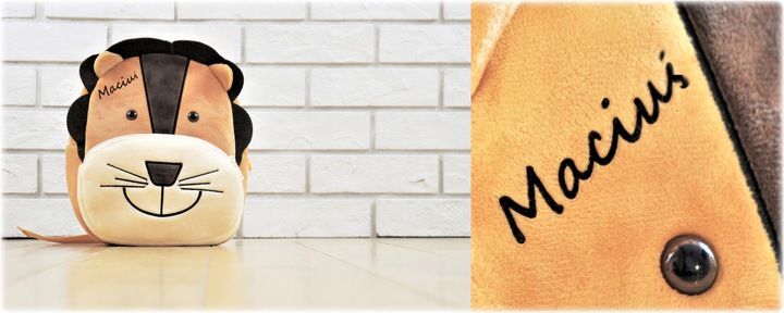 Plecak dla przedszkolaka pluszowy prezent dla chłopca 4 lata Maskotka Lew zdjęcie 2