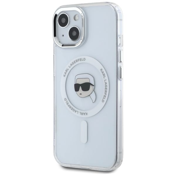 Etui Karl Lagerfeld do iPhone 15 Plus, Biały, MagSafe zdjęcie 2