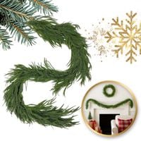 girlanda świąteczna 180 cm, długa zielona sztuczna choina jak żywa wsn32