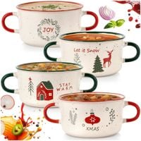 4x Miski Bulionówki Miseczki na Zupę Świąteczne Boże Narodzenie Wigilię