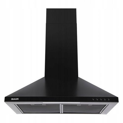 CZARNY POCHŁANIACZ OKAP KUCHENNY KOMINOWY ŚCIENNY MAAN MIX 50 CM FILTR LED na Arena.pl