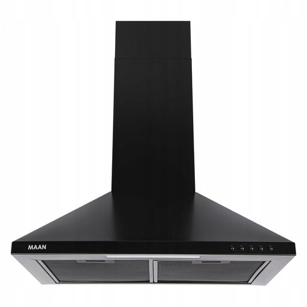 CZARNY POCHŁANIACZ OKAP KUCHENNY KOMINOWY ŚCIENNY MAAN MIX 50 CM FILTR LED zdjęcie 3