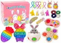 Zestaw Zabawek Wielkanocnych Fidget Toys Pop It 25 Elementów Lean Toys