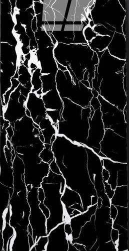 PANEL ŚCIENNY SAMOPRZYLEPNY PŁYTKA PCV CZARNY MARMUR SMUGI 60x30cm POŁYSK na Arena.pl