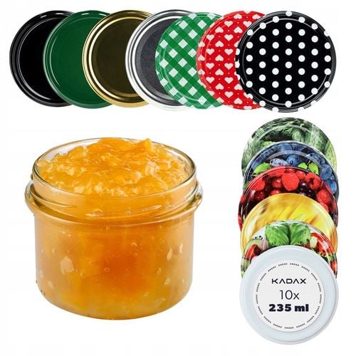 SŁOIK 235 ml SŁOIKI NA MIÓD PRZETWORY SZKLANY DO ŚWIEC ZAKRĘTKI 10 SZT na Arena.pl