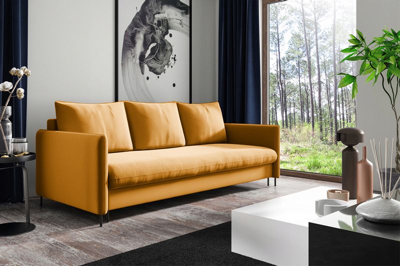 Sofa BELIS - miodowy / R41 z automatem DL zdjęcie 5