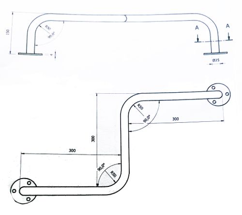 drążek gimnastyczny wygięty biały na Arena.pl