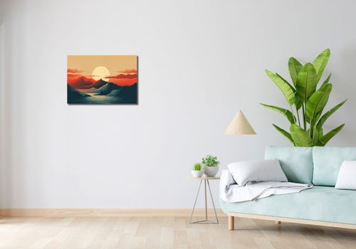 Obraz 60x40cm Zachód Słońca nad Górami na Arena.pl