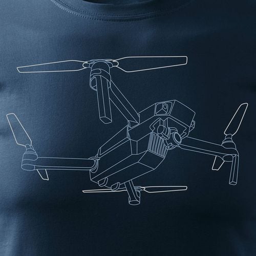 Koszulka z dronem DJI dron drone quadrocopter męska granatowa REGULAR L na Arena.pl
